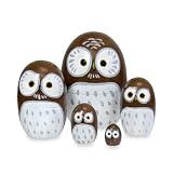 Wood Nesting Doll - Owl (Brown)