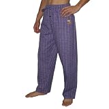 Mens NFL Minnesota Vikings Plaid Cotton Thermal Sleepwear / Pajama Pants - Purple (Size: XL)