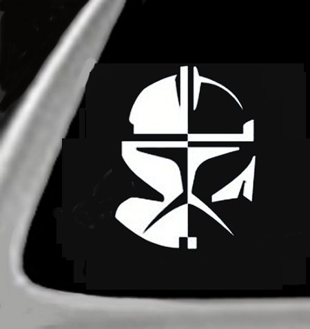  STAR WARS-CLONE TROOPER White 5" Vinyl STICKER/DECAL for Cars,Trucks,Trailers,Etc.