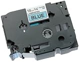 Brother 3/4 Inch x 26.2 Feet Black on Blue for P-Touch (TZ541)