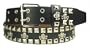 Mens Leather Skull Crossbones Stud Black Belt 3X 50 52