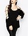 Dokotoo Womens Plus Size Overlay Hammock Cut out Swing Arm Blouse Tops XX-Large Black