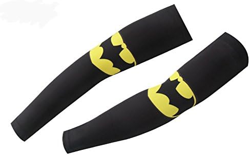 Batman Style Summer Fishing Cycling Compression Arm Sleeve Quick Dry UV Protection M