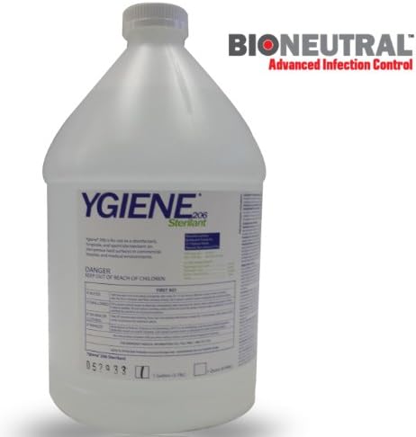 BioNeutral Ygiene 206 Sterilant- Hospital Grade Disinfectant-Sporicide-Sterilant-EPA Approved 1 Gallon Bottle