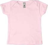 Infant Baby Rib Short Sleeve Lap Tee, Light Pink, 18-24