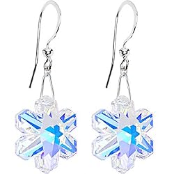 Handcrafted Austrian Crystal SNOWFLAKE Earrings