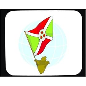 Mouse Pad with international, Burundi, country