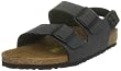 Birkenstock Milano, Sandali unisex adulto, Nero (Buffalo Black), 41 (normale)