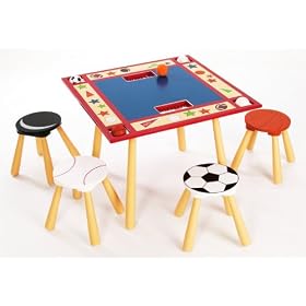 Little Champion Sports Table & Four Stool Set by Universal Lighting and Decor