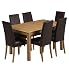 Lichfield Extending Dining Table 6 Alton Antiqued Leather Chairs Set