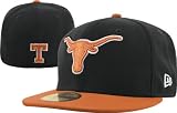 Texas Longhorns Black New Era 59FIFTY Rust Bill Fitted Hat