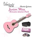 Daisy Rock Debutante Junior Miss Acoustic Bubble Gum Pink Guitar Starter Pack