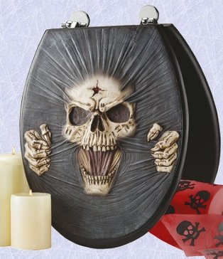 medieval demon toilet seat gothic skull throne seat New
