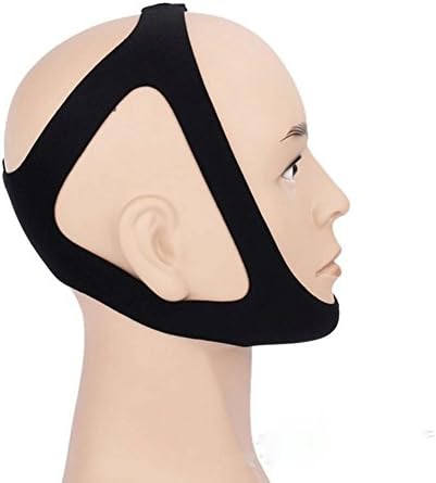 Lomix Professional Sweet Sleeping Anti Stop Snore Snoring Chin Support Strap Belt - Common Size (Black)