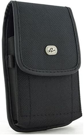 For Nokia 8800 Gold Arte / 1680 Black Nylon Rugged Canvas Case Holster Cover