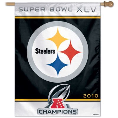 Pittsburgh Steelers Super Bowl XLV Banner Flag