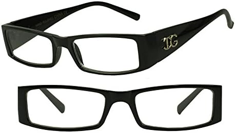 Womens Small Rectangular Fashion Optical Reading Readers Eye Glasses Rx Strength +1.00 +1.50 +1.75 +2.00 (Black, 1.75 x)