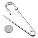 5" Steel Safety Pin - Nickel Plated - Industrial