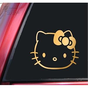 Hello Kitty #2 Vinyl Decal Sticker - Mirror Gold