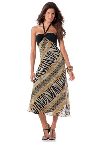 metrostyle Print Halter Dress