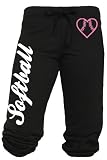 Softball Capri with Heart Shaped Softball Juniors Sizes