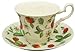 Alpine Strawberry Bone China Tea Cup & Saucer Set