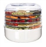 New Ronco 5 Tray Dehydrator White Dries Fruit Vegetables And Makes Beef Jerky With Ease.