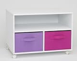 4D Concepts Girl's TV Cart, White