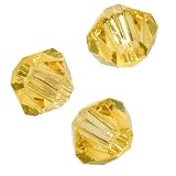 Swarovski Crystal #5301 3mm Bicone Beads Light Topaz (25 Beads)