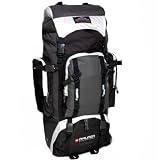 Extra Large 85 Litres Travel Hiking Backpack (Grey/Black)