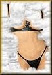 Cupless Leather Bra and G-String Set Bra Adjustable Shoulder Straps and Back G-string Elastic Back Sizes Small/Medium or Large/X-Large