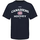 NHL Montreal Canadiens Authoritative Dark Navy Short Sleeve Tee (Dark Navy, X-Large)