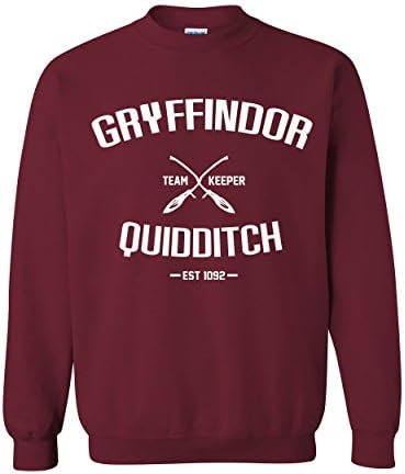 Harry Potter Inspired Gryffindor Quidditch Sweatshirt (medium, Burgundy)
