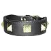 1.25 in. Latigo Sphinx Dog Collar model 6029 (Black, 20 in.)