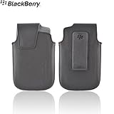 Blackberry 9900/9930 Bold Leather Holster with Swivel Clip , Black