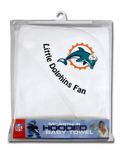 Miami Dolphins Hooded Baby Towel (White)
