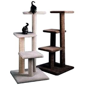 Tiered Cat Tree : Color GREEN : Leg Covering NO SISAL : Size 49 INCHES