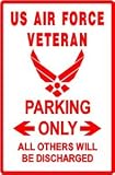 USAF VETERAN PARKING sign air force vet