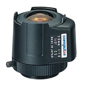 CBC (AMERICA) CORP. T2616FICS 2.6MM MANUAL IRIS CCTV FIRE ALARM CG-T2616FICS UPC 781904050024