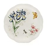 Lenox Butterfly Meadow Bone Porcelain Orange Sulphur Dinner Plate