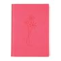 Pink Embossed Flower Leather Journal - Lined