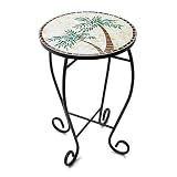 Palm Island Home Palm Tree Mosaic Table