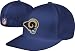 St. Louis Rams 2009 Navy Fitted Sideline Flat Brim Hat