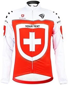 DGA KOOPLUS Unisex Spring Autumn Customized Cycling Clothing Switzerland Long Sleeve Cycling Jersey , Text Color 4#-Font 2