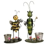 Grasshopper Bee Planters - Set of 2