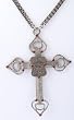 Rocker Jewelry Large Cross With Shield Reversible Cross Pendant