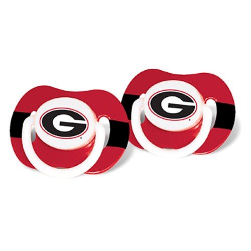 Georgia Bulldogs Orthodontic Baby Pacifiers: 2 Pack