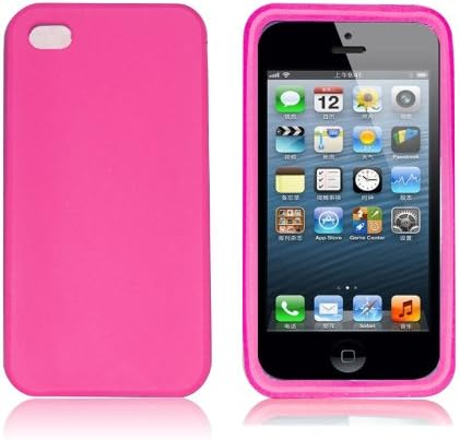 Hot Pink Soft Rubber Gel Flex Silicone Case Cover Skin for Apple iPhone 4s 4