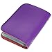 kilofly Credit Card Holder - Retro Style with 26 Card Pockets - Sophia, Purple, with kilofly Mini Gift-for-You Card