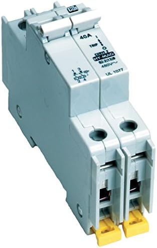 American Electrical C40A2P 40-Amp 2-Poles DIN Rail Mounted Circuit Breaker